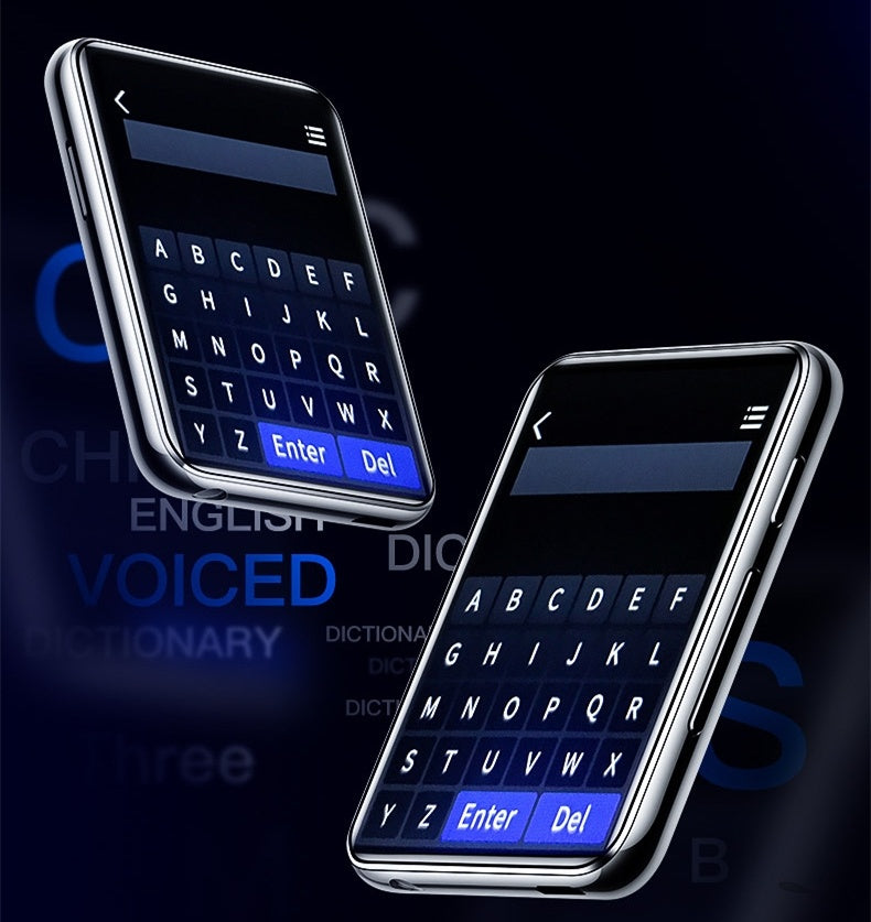 FlipStylezLLC MP3 Bluetooth player and electronic dictionary device with a compact design and digital display.