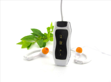 Compact FLIPSTYLEZLLC MP3 music player with digital screen and control buttons, black portable media device.
