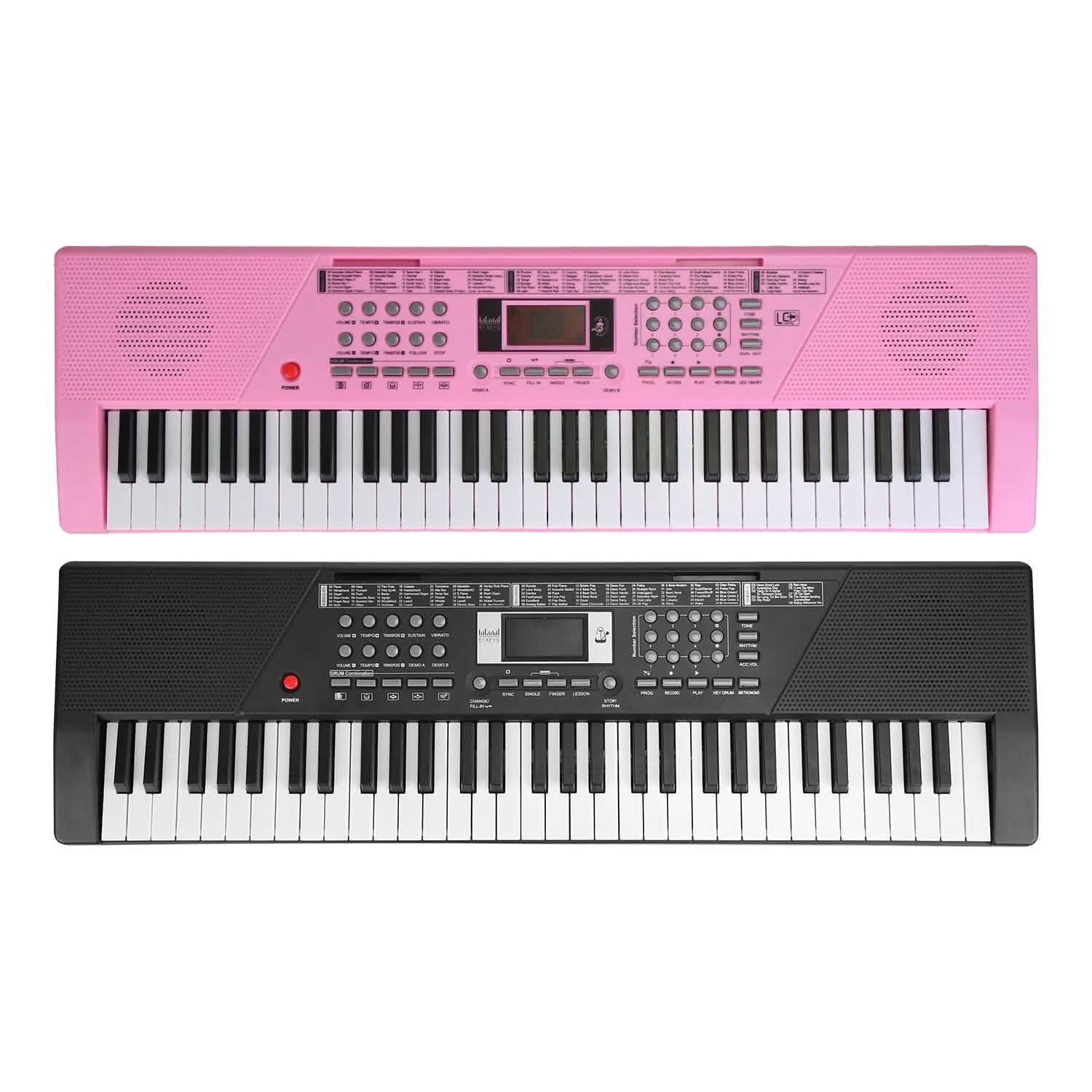 Digital music keyboard with 61 keys and electronic piano features, designed for kids' toys and games by DailySale.