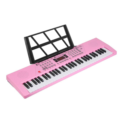 Pink 61-key digital music keyboard electronic piano by DailySale, featuring standard keys and toy-like design for kids.