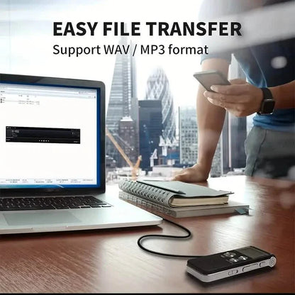 Portable 8GB digital voice recorder and MP3 player by DailySale, ideal for meetings, lectures, and audio recording.