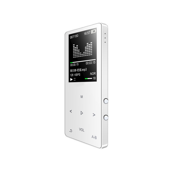 Flipstylez LLC MP3 touch screen music player with colorful display and control buttons, compact portable audio device.