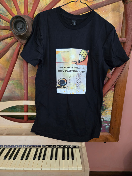 Adult Small T-shirt with Limited Edition Revolutionary Design by Angie Mack Creative - Ozaukee Talent Shopping Cart