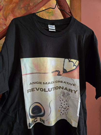 Adult Extra Large Angie Mack Creative Design T-shirt "Revolutionary" Limited Edition - Ozaukee Talent Shopping Cart