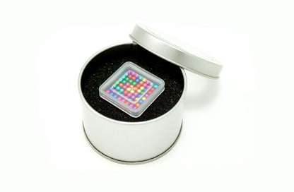 Magnetic balls fidget toy with 3mm metal balls from USB Memory Direct, showing shiny, interconnected magnetic spheres for stress relief.