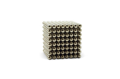 Silver magnetic balls fidget toy with 3mm size, featuring smooth, shiny metallic surface for stress relief and tactile play.