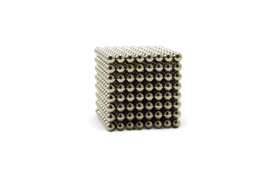 Silver magnetic balls fidget toy with 3mm size, featuring smooth, shiny metallic surface for stress relief and tactile play.