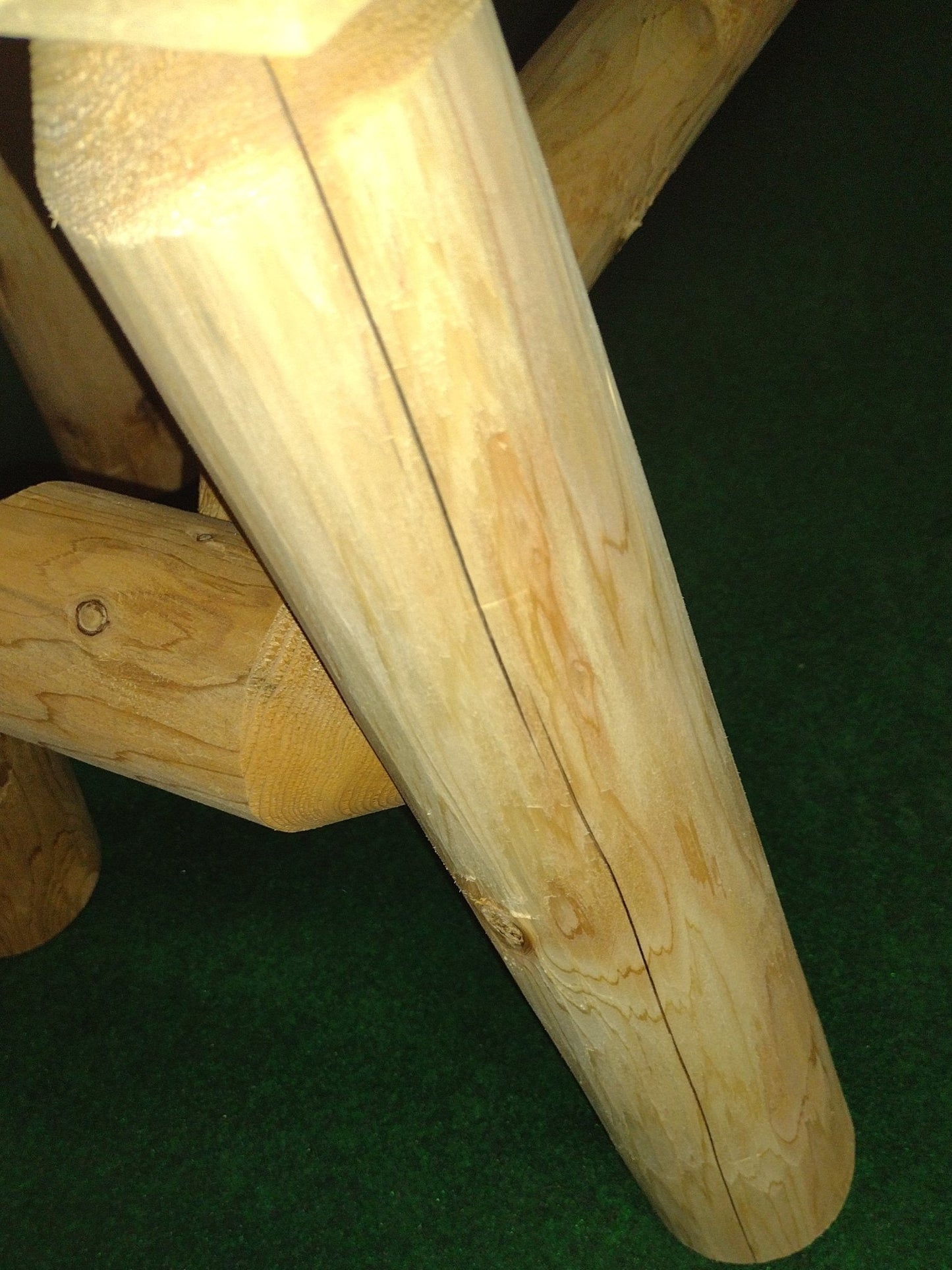 Handmade rustic outdoor picnic table made of solid wood by Cedar Creek Rustic Furniture, perfect for garden or farmhouse outdoor settings.