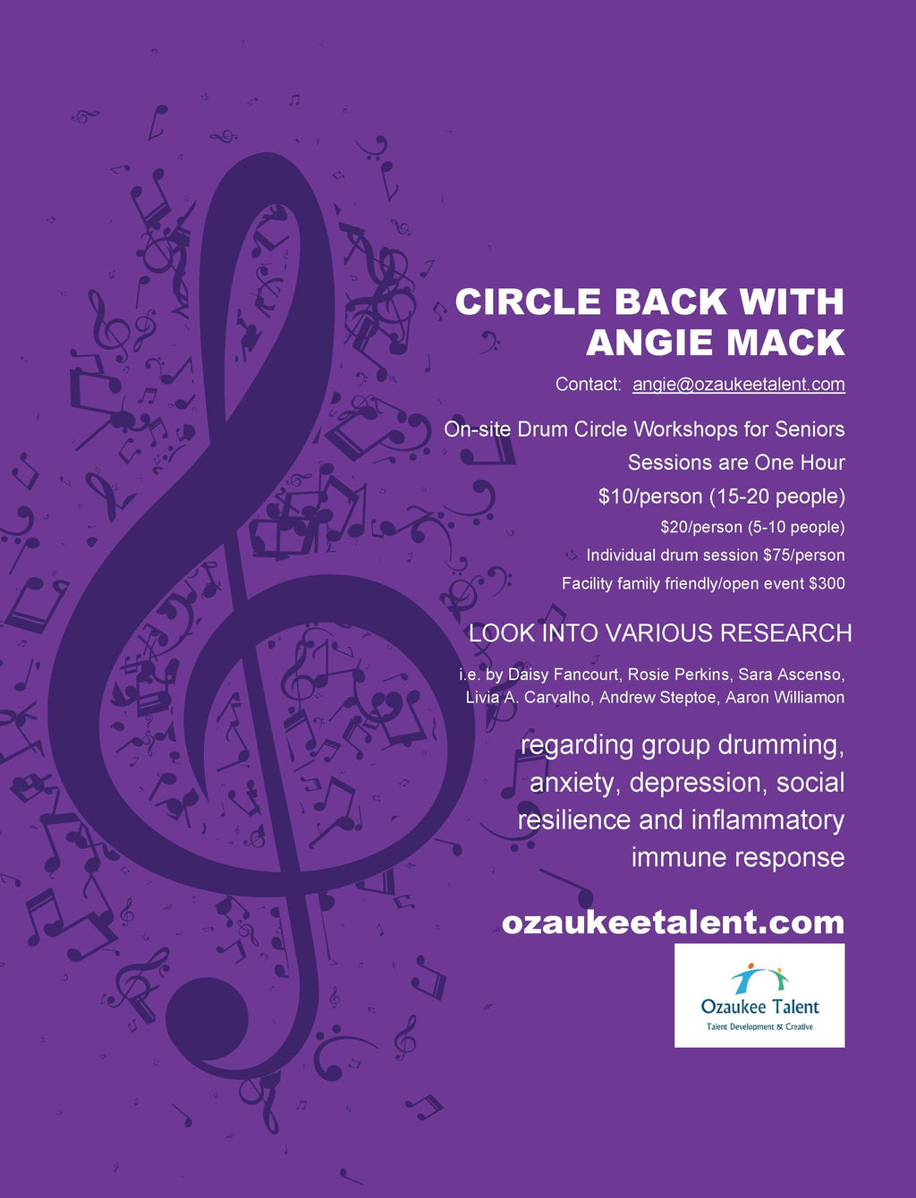 Circle Back with Angie Mack (Group Drumming for Residential and Care Facilities) - Ozaukee Talent Shopping Cart